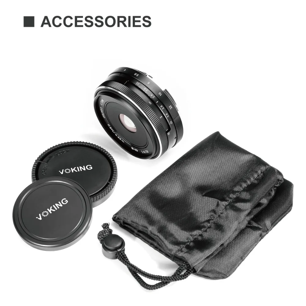 VOKING VK 28mm f/2 8 фиксированный ручной фокус объектив для оlympus Panasonic M4/3 системы APS C
