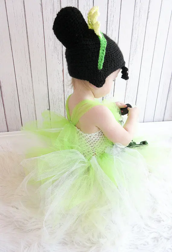 baby Photo Prop Halloween wig costume Princess Tiana inspired / hat and the Frog 6month- adult free shipping | Детская одежда и