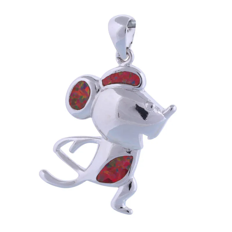 Garilina Модные украшения mouse Silver заполнены orange опал колье ожерелье для женщин P295
