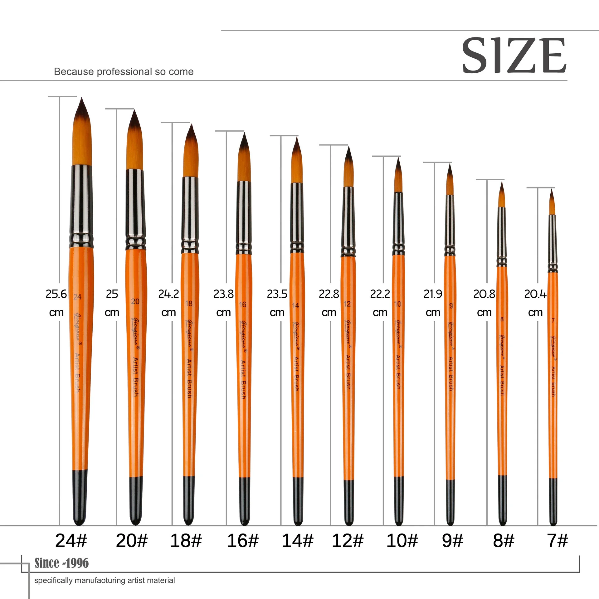 Однокомпонентная независимая упаковка Искусство Акварель в порошке круглая головка двухцветная нейлоновая кисть набросок многоцелевая профессиональная краска
