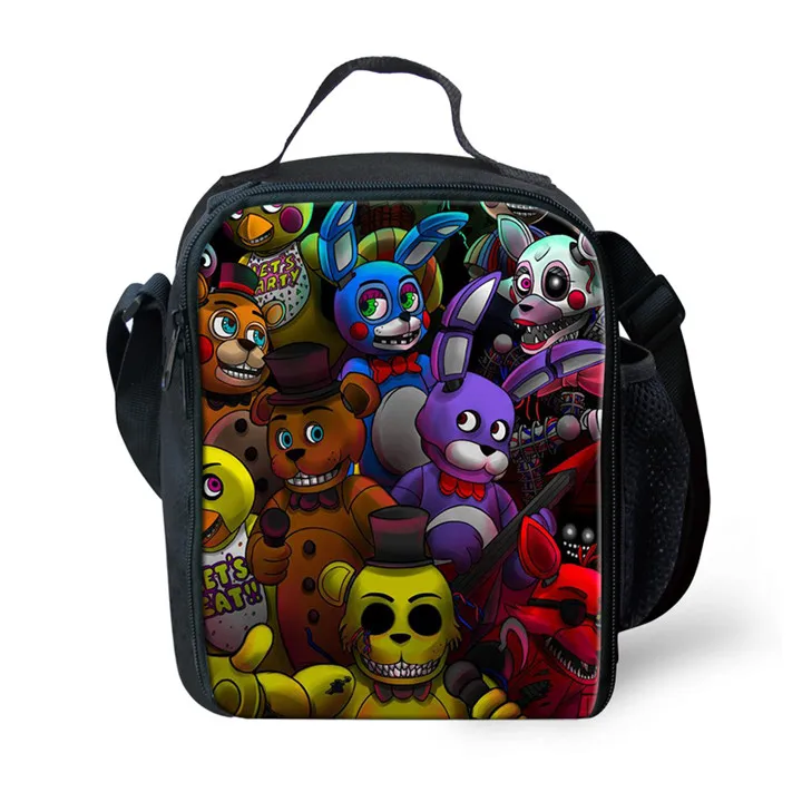 As pictures ThiKin Five Night at Freddy мультфильм рюкзак с принтом для детей тепловой Ланч-бокс сумка женские сумки для пикника для еды контейнер для завтраков - Цвет: As pictures