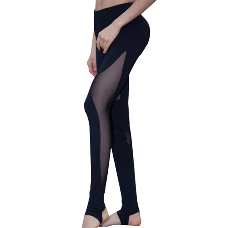 Black Pants Сексуальные сетчатые Лоскутные штаны для йоги, женские спортивные Леггинсы, женские леггинсы, спортивные женские штаны для фитнеса, тренажерного зала, Леггинсы для йоги, штаны для бега - Цвет: Black Pants