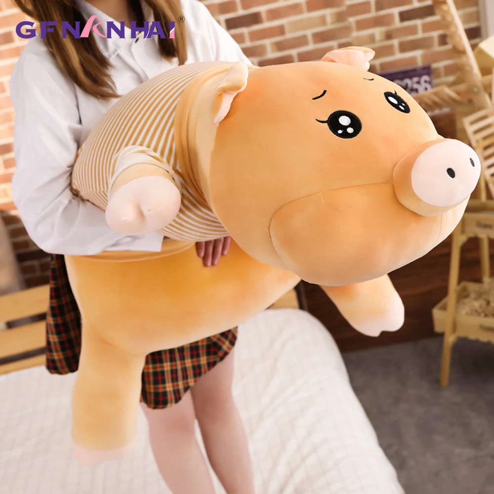 

1 шт. 35/70/90 см Симпатичные лежа туалетный свинья, плюшевая игрушка, прекрасная маленькая белая игрушка мягкая подушка детские, для малышей Сп...