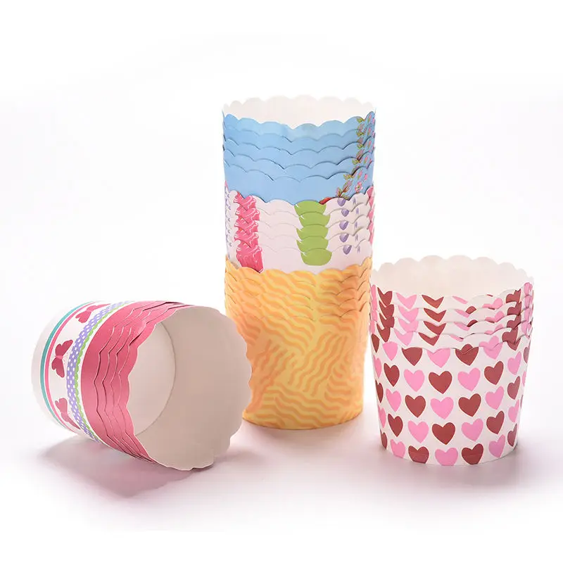 50Pcs Colorful Cute Paper Cake Cup Oven Baking Tools Tray Liners Muffin Kitchen Cupcake Cases | Дом и сад