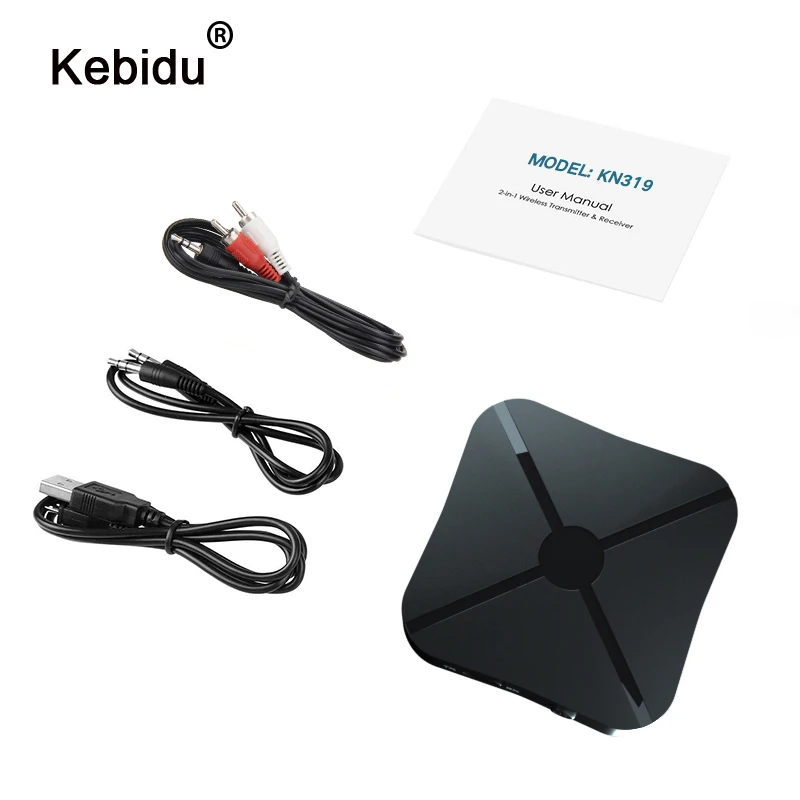 Kebidu 2 в 1 беспроводной приемник Bluetooth 4 и передатчик адаптер аудио с 3 5 мм AUX для