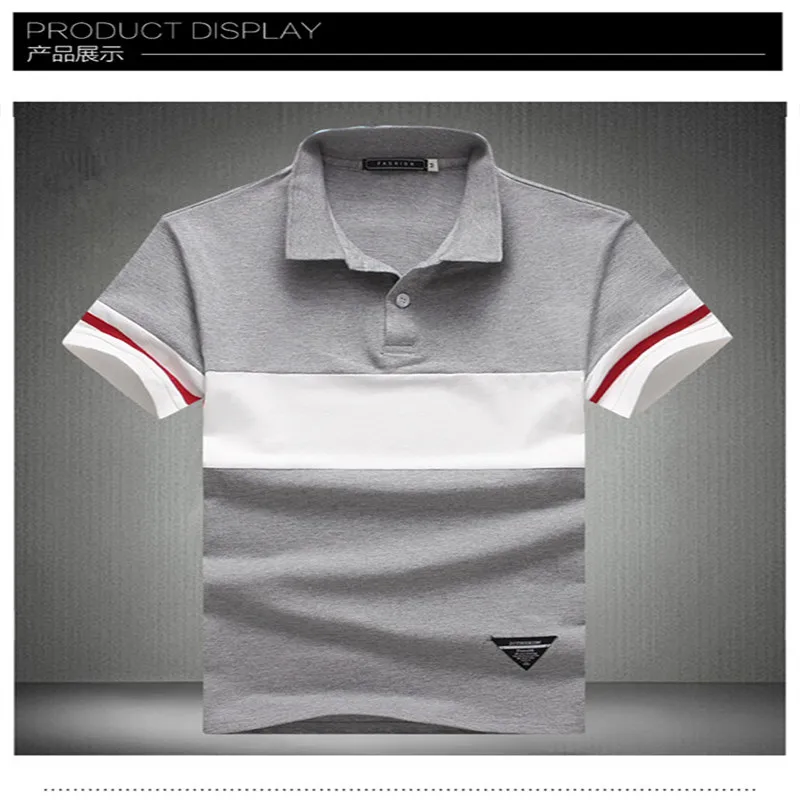 Brand Mens Solid Polo 2017 new brand 92% Cotton camisa men's shirt casual stitching stripes Slim short-sleeved Asian size M | Мужская