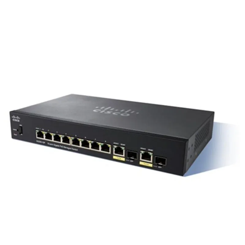 Новые CISCO SG350-10P-K9-CN POE сетевой коммутатор ethernet интеллигентая (ый) управления