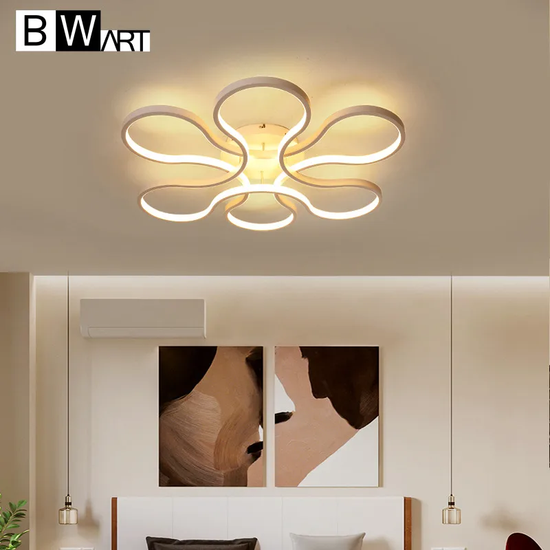 Современная светодиодная люстра bборота для гостиной спальни алюминиевый корпус