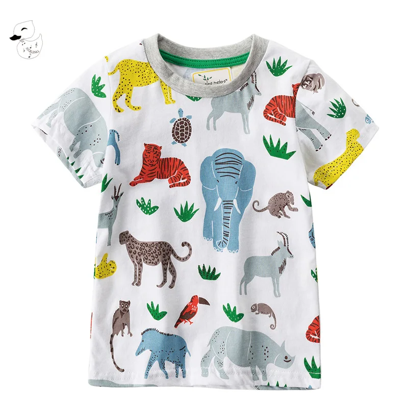 T-Shirt BINIDUCKLING/комплекты для детей; футболки с рисунком для мальчиков; шорты; комплект летней одежды для детей; хлопковая детская одежда; новая стильная одежда для мальчиков - Цвет: T-Shirt