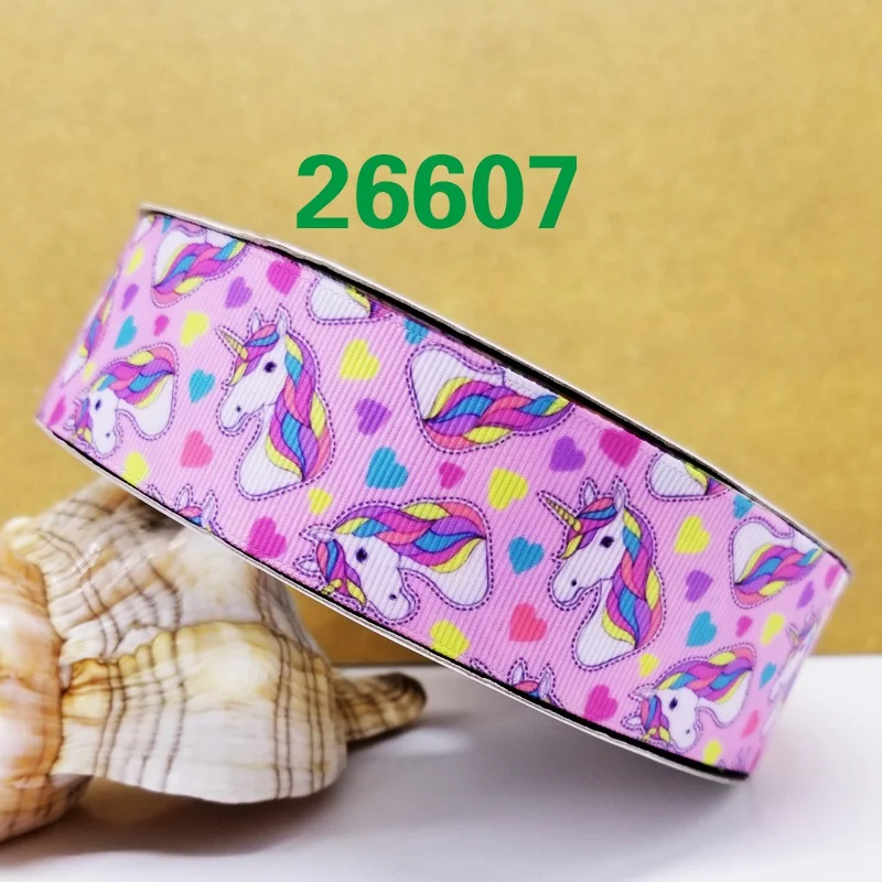 26607 Новое поступление ленты аксессуары для волос лента 10 ярдов печатные корсажные ленты 26576 - Цвет: 26607