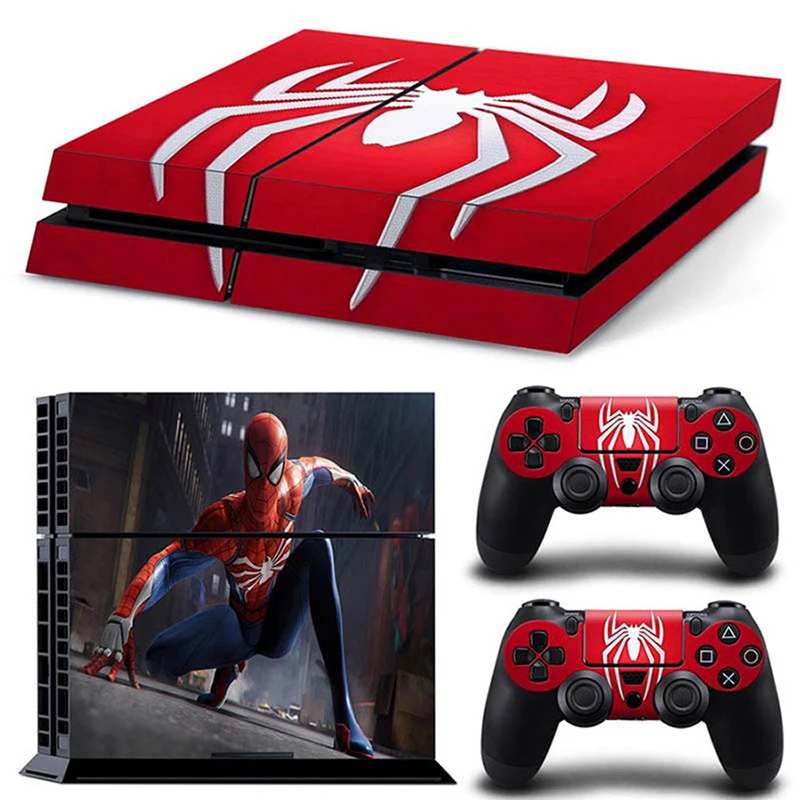 GOOYIYO-для sony PS4 наклейка PlayStation 4 кожа консоль контроллеры виниловая наклейка PS4 Человек-паук полная кожа