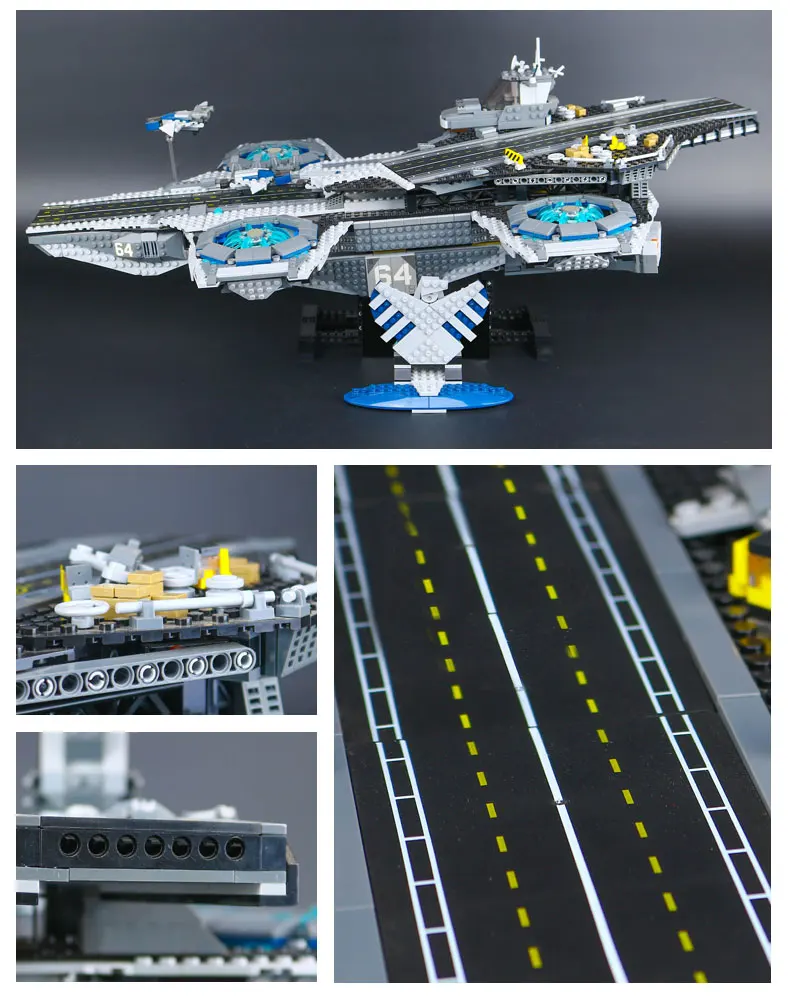 07043 Супер Герои щит Helicarrier модель строительные блоки Совместимые части игрушек с 76042 рождественскими подарками для мальчиков