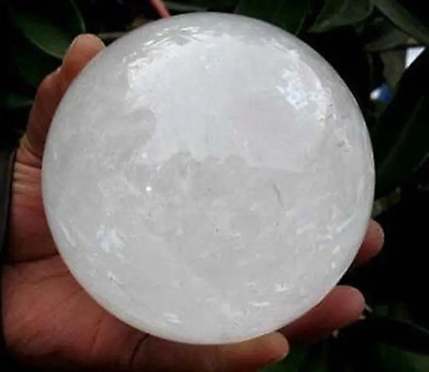 04988 Натуральный прозрачный кварцевый Хрустальный Сферический шар лечебный 110 мм +