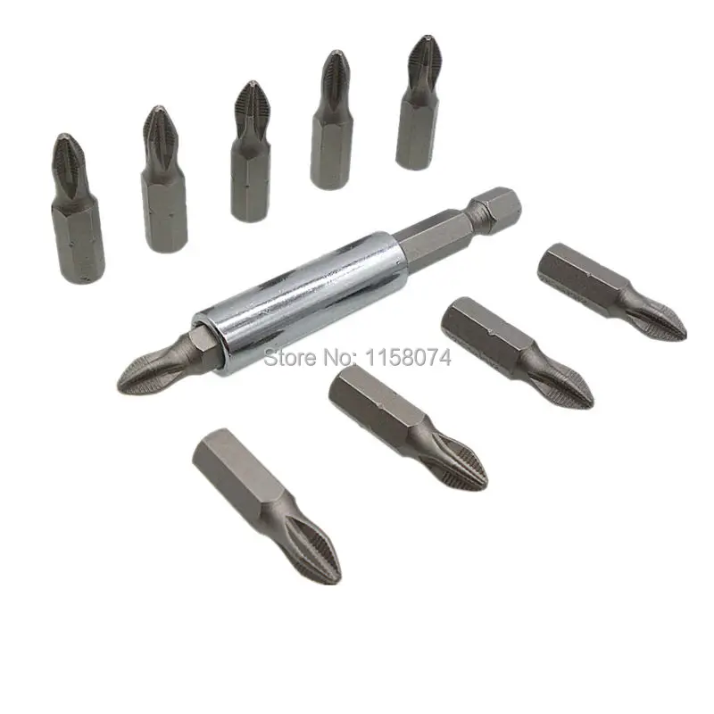 10 шт. 25 мм PH2 S2 Phillips Отвёртки биты 1/4 &quotШестигранным хвостовиком комплект + 60 Quick