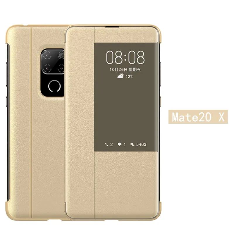 Чехол с окошком для huawei mate 20 Pro mate 20 X 20X 20pro, чехол, кожаный смарт-чехол s, мобильные аксессуары для телефона чехол Etui