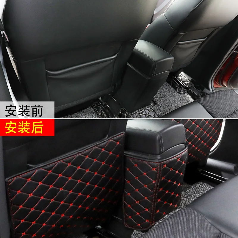 Buy Car shape 3pcsPU leather seat back anti kick mat For Nissan QASHQAI 2017 accessories Kids Organiser Car-covers on