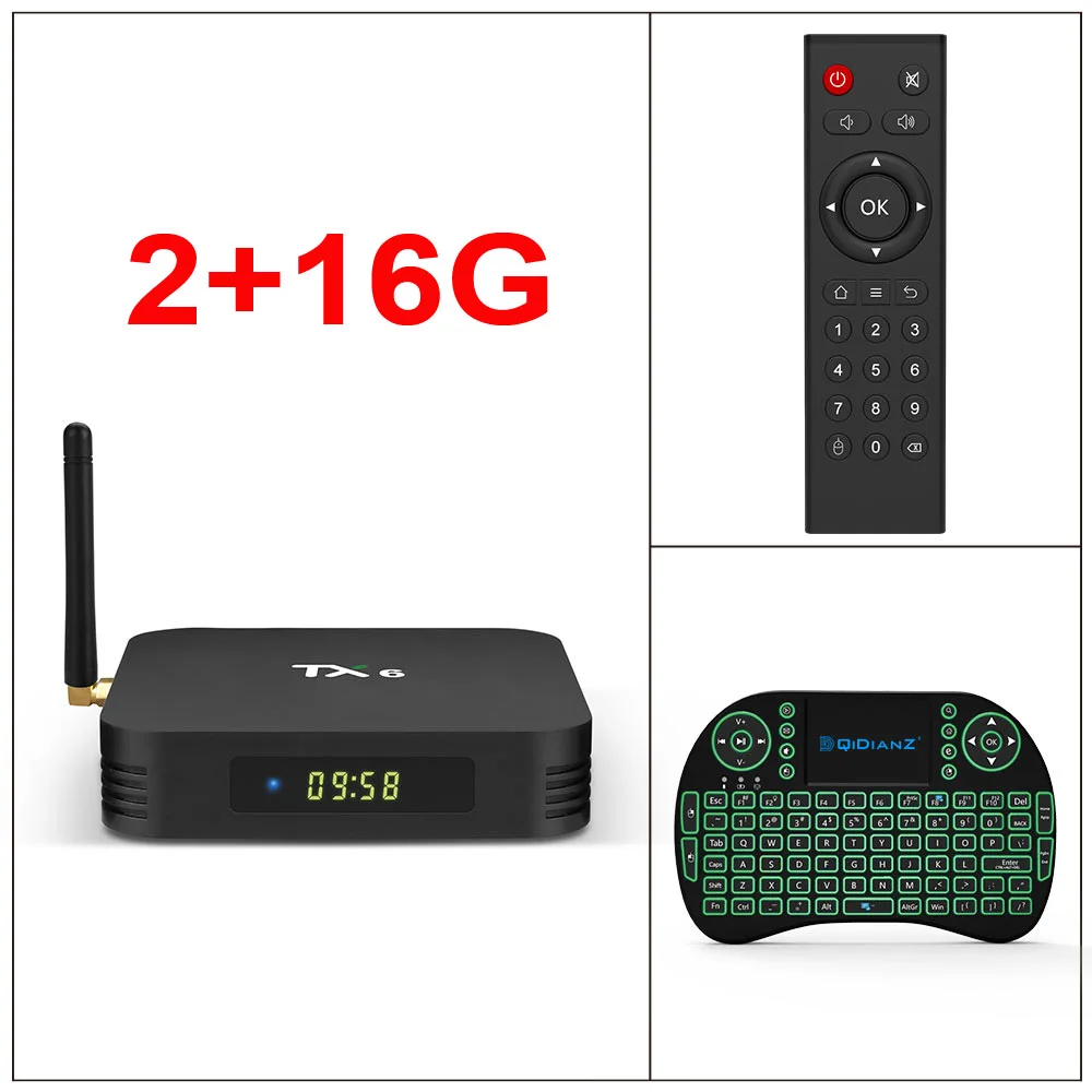 2G 16G add I8 ТВ-бокс Tanix TX6 Smart Android 9,0 4G 32G Allwinner H6 quad core 2,4G+ 5G Dual Wifi BT4.1 телеприставка 4 K HD H.265 медиаплеер - Цвет: 2G 16G add I8