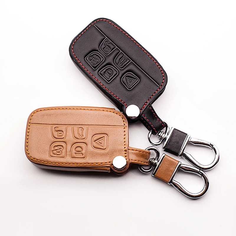 Кожаный чехол для автомобильного ключа Jaguar Land Rover Ranger sport Evoque Freelander 2