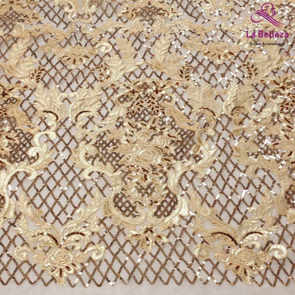 Горячая Мода Стиль off white и другие 3 цвета шнур блестки emboidery кружевная ткань свадебное/вечернее платье ткань 1 ярд