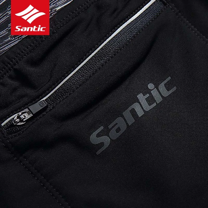 Santic веломайка для мужчин с длинным рукавом Теплая Флисовая велосипедная куртка