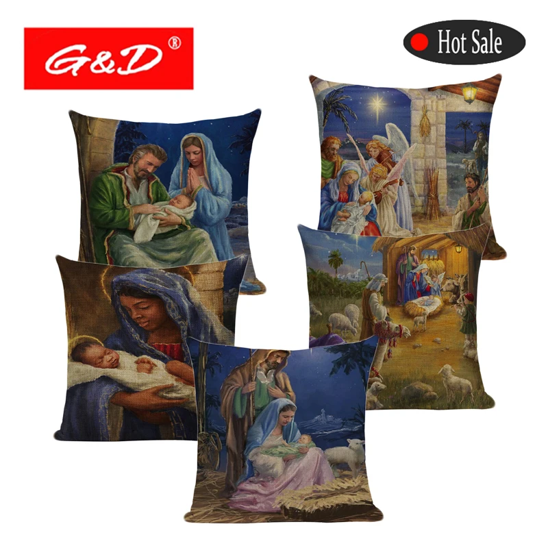 Картина маслом всемирно известная Мэри Иисус девочка с подушечка жемчугом