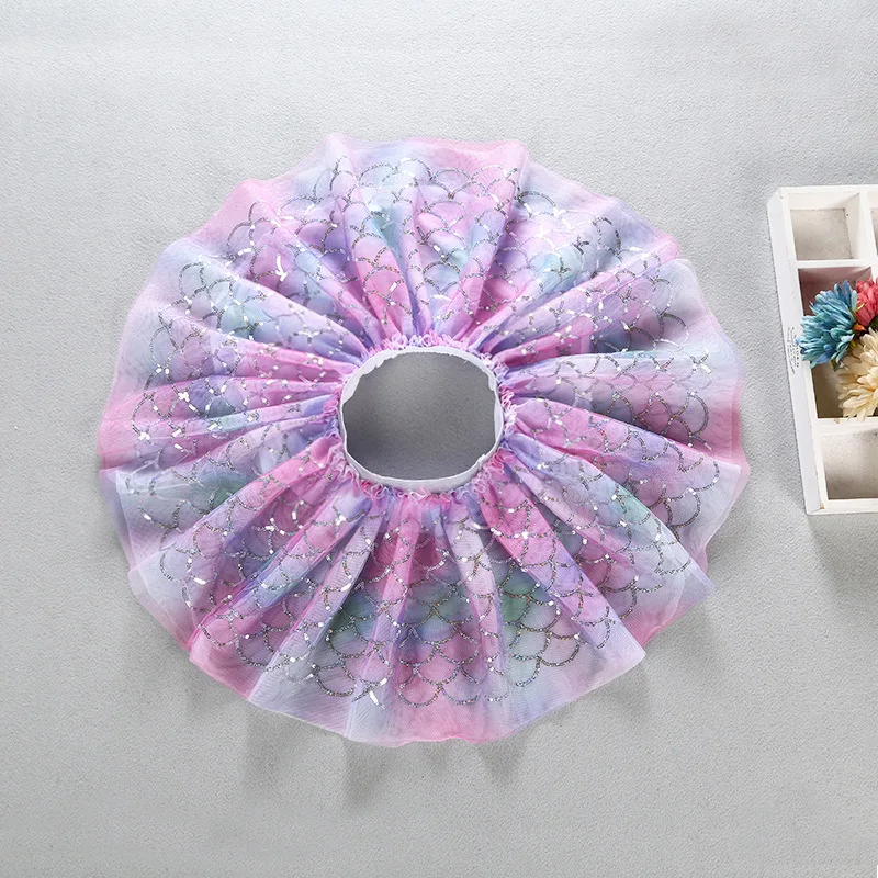 Юбка пачка для маленьких девочек с эластичным поясом и блестками модель LZ165 на