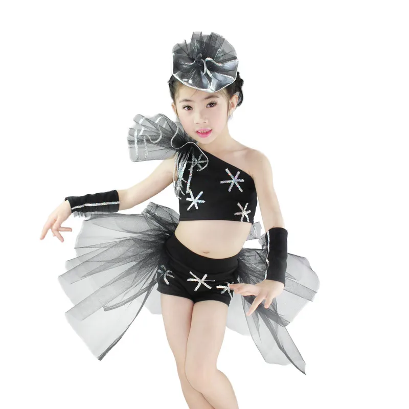2017 Burst of Girls Net Yarn Skirt Children's Performance Costumes Modern Jazz Dancing Dance Dress | Тематическая одежда и