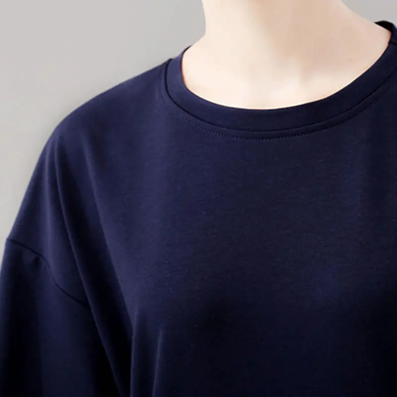 [XITAO] свободное женское корейское модное 2019 летнее платье с круглым вырезом и