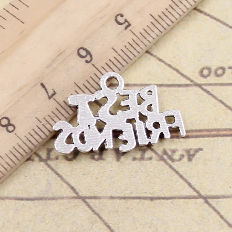 20 шт Подвески Лучшие друзья 24x16 мм тибетские DIY ретро ювелирные изделия браслет