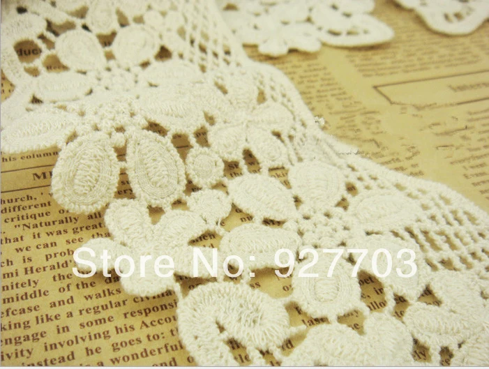 1 X Superior Water Soluble Collar Lace Trim Lady Dress Decoration Flower Bud | Дом и сад