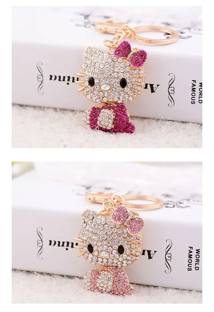 Брелок для женщин hello kitty брелок ключей с героями мультфильмов | Украшения и