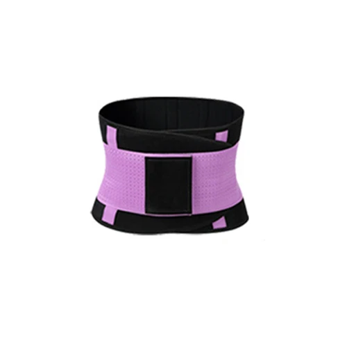 Purple Пояс для тренировки талии, пояс для поясницы, обёрточная бумага для живота, триммер для похудения, компрессионная лента для спины, спортивный пояс для потери веса, Fitnes - Цвет: Purple