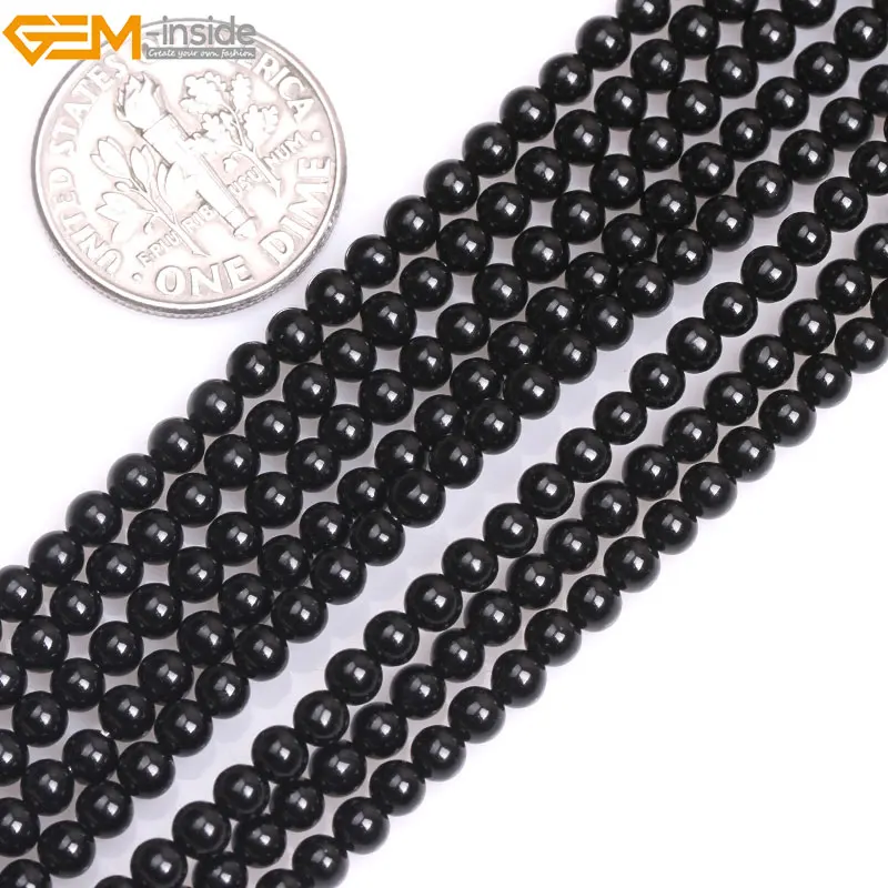 

Gem-inside 3mm Round Smooth Tiny Small Spacer Beads For Jewelry Making DIY Jewelry Strand 15" Selectable Material
