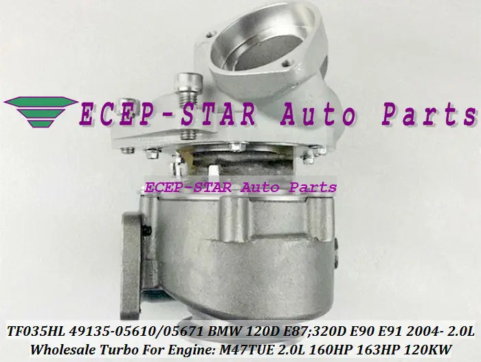 Турбо TF035HL 49135-05610 49135-05620 49135-05671 4913505671 для BMW 120D E87 2004-07 320D E90 E91 05-07 m47te л л.с. кВт |