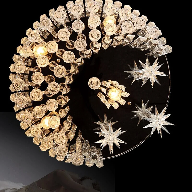 Поверхность с украшением в виде кристаллов звезда лампа луна светильник ing