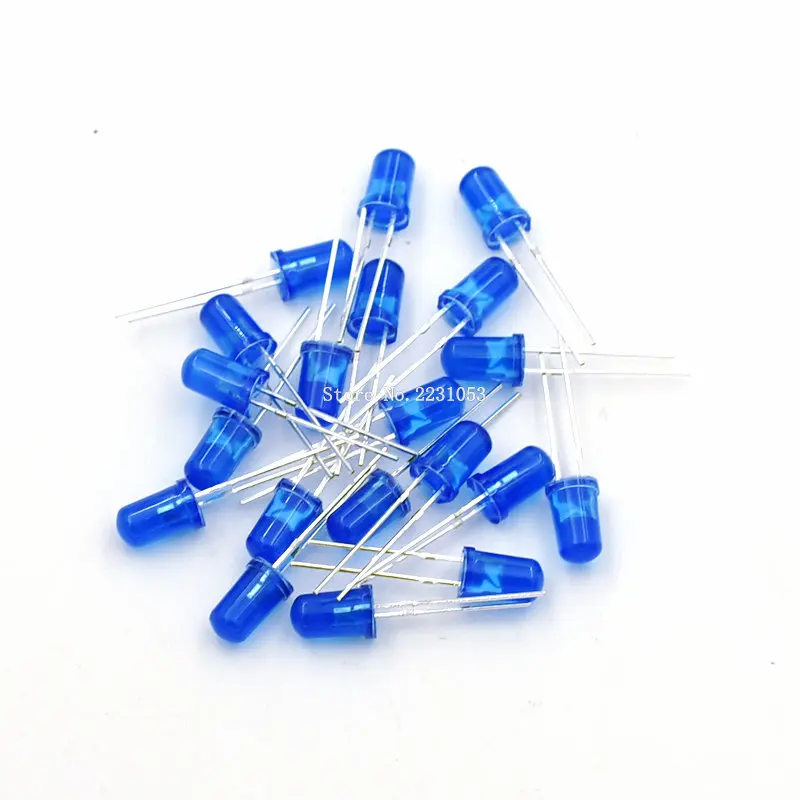 

200PCS/LOT 5MM Blue LED Light-emitting Diode Blue Color Round Diodes LED Beads