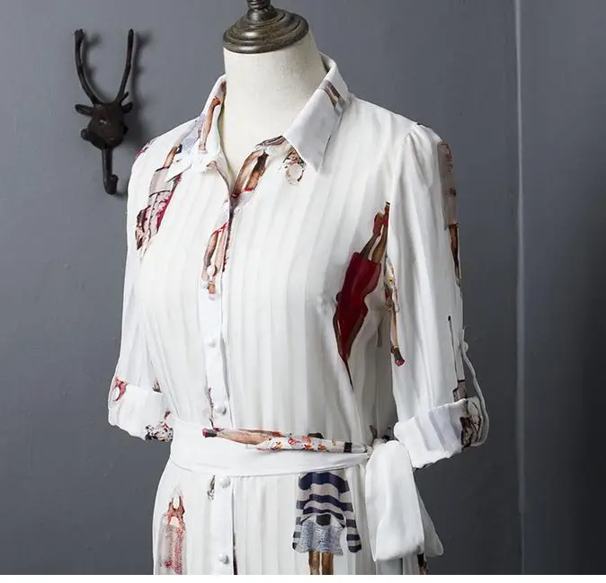 Женское шифоновое платье на завязках белое приталенное с отложным воротником