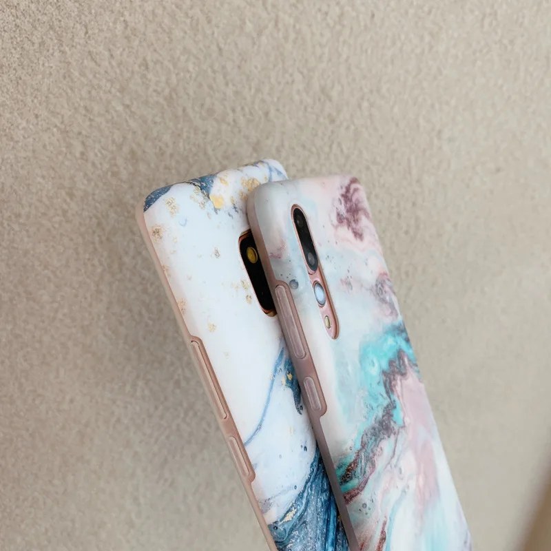 Чехол с каменным узором для huawei P20 P30 Mate20 Pro Lite, яркий цветной мраморный матовый чехол для huawei P20 P30Lite