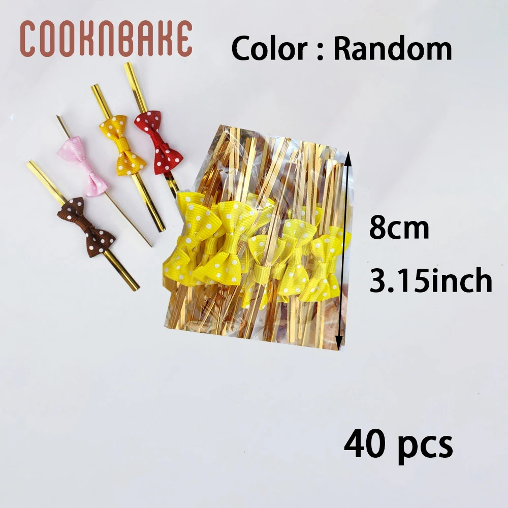 CDY-199-40 COOKNBAKE палочки леденцы конфеты леденцы сладкие печенья мешки для пирожных для упаковки сахара леденцы твист Галстуки Бумажные палочки для шоколада - Цвет: CDY-199-40