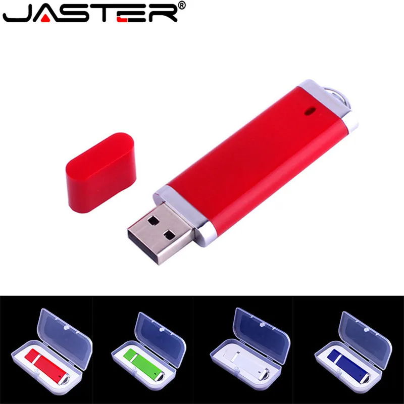

USB-флешка в форме зажигалки JASTER, пластиковый мини-флешка с коробкой, 4 ГБ, 8 ГБ, 16 ГБ, 32 ГБ, 64 ГБ, карта памяти usb 2,0