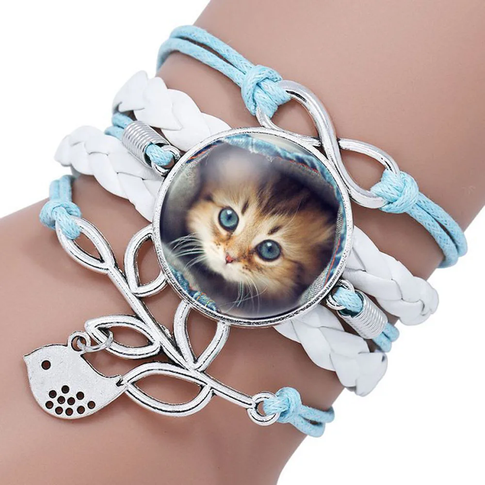 2018 Новая мода мульти кошка картины Бесконечность оливковая птица подвеска