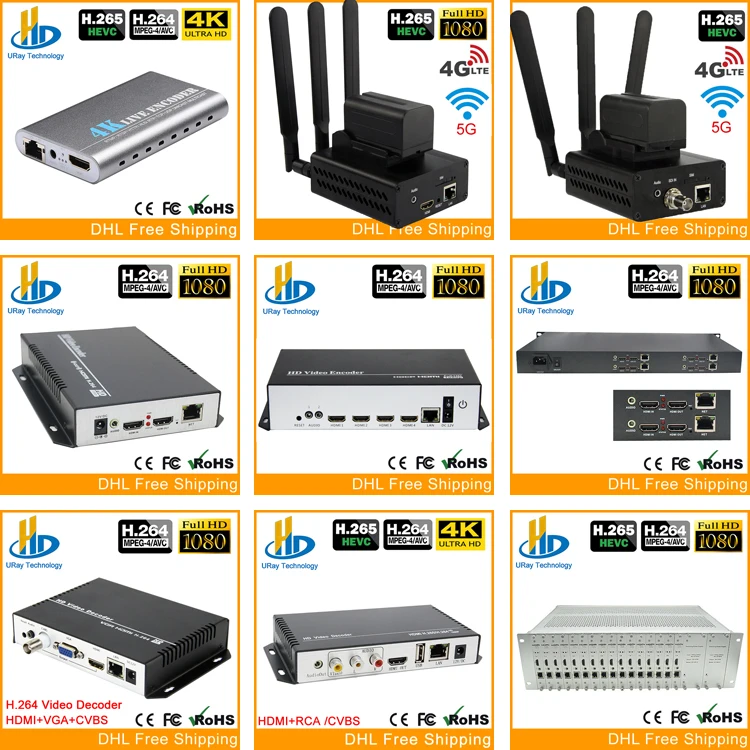 URay беспроводной HEVC 4 к Ультра HD HDMI к IP видео кодер H.265 H.264 IPTV кодер живого потокового кодировщика H265 сервер WiFi