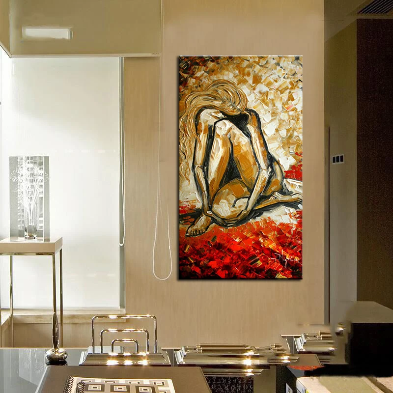 Новинка ручная роспись сексуальная фигура для девочки картина маслом настенная