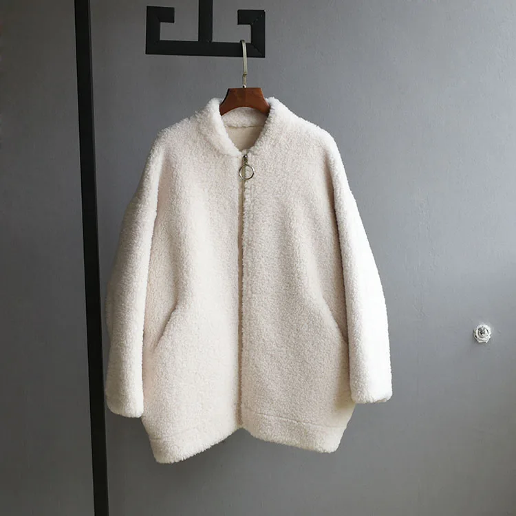 OFTBUY зимняя женская куртка, пальто из натурального меха, новинка, пальто для стрижки овец, женское Свободное пальто из овечьей шерсти, верхняя одежда, уличная одежда, новинка