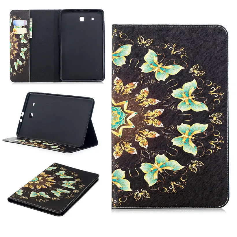 Модный чехол бабочка для планшета Galaxy Tab E 9. 0 T560 Smart Stand Fundas Samsung 9 6 &quotT560 T561