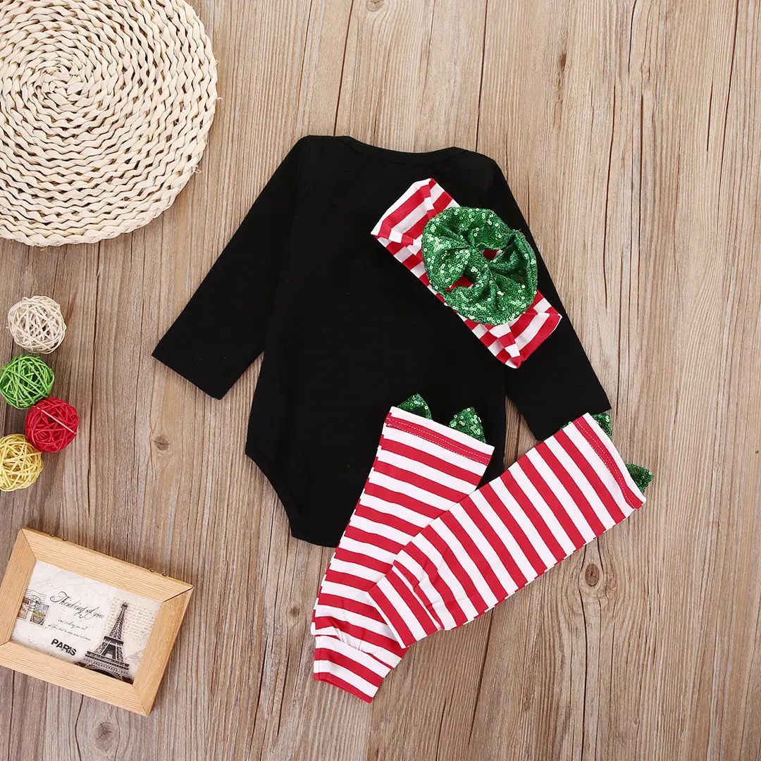 Модный комплект одежды для новорожденных мальчиков и девочек рождественские