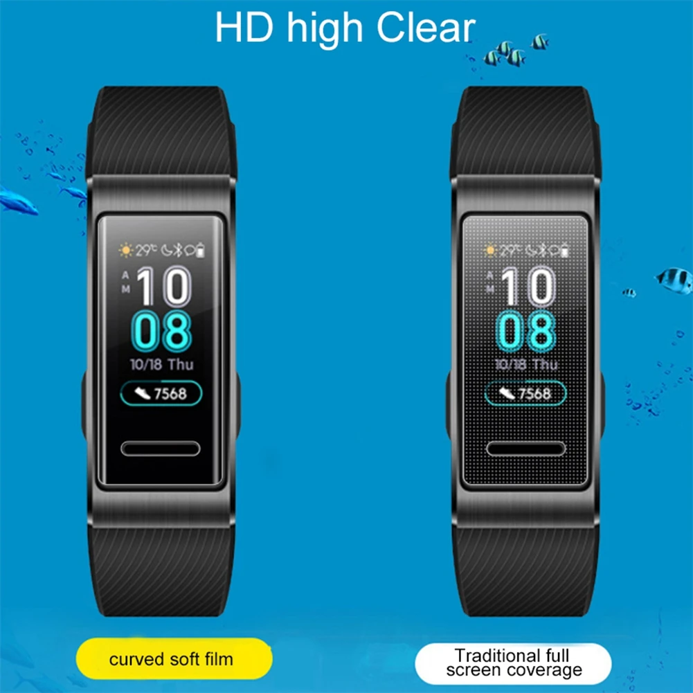 1/5 шт Мягкий гидрогель прозрачная защитная пленка для экрана huawei Band 3 Pro часы Экран