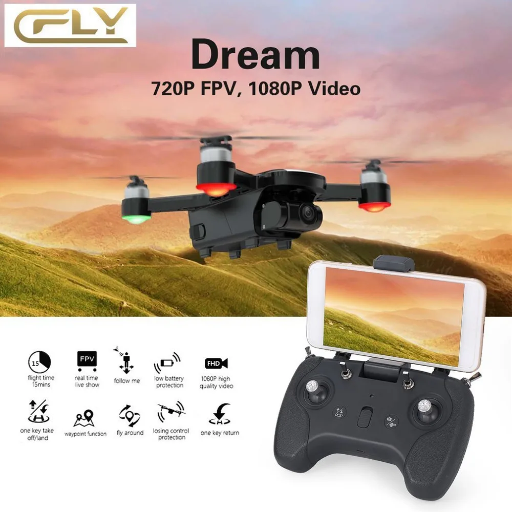 CFLY Dream GPS Радиоуправляемый бесщеточный двигатель 5G WIFI FPV 800M 1080P HD камера режим