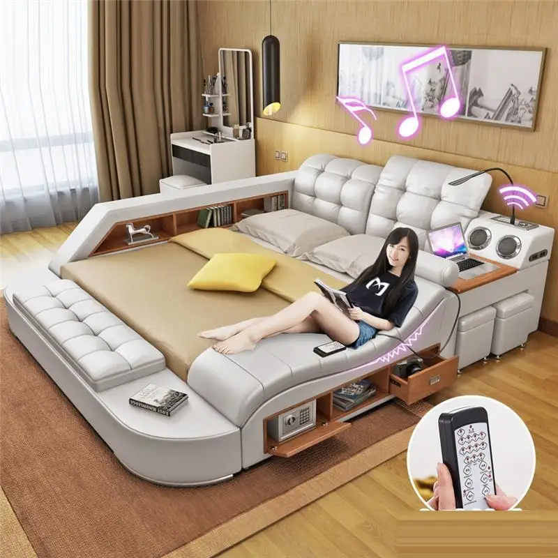 Matrimonio современный каркас дома Meuble дом комната горит Enfant набор кожа Cama