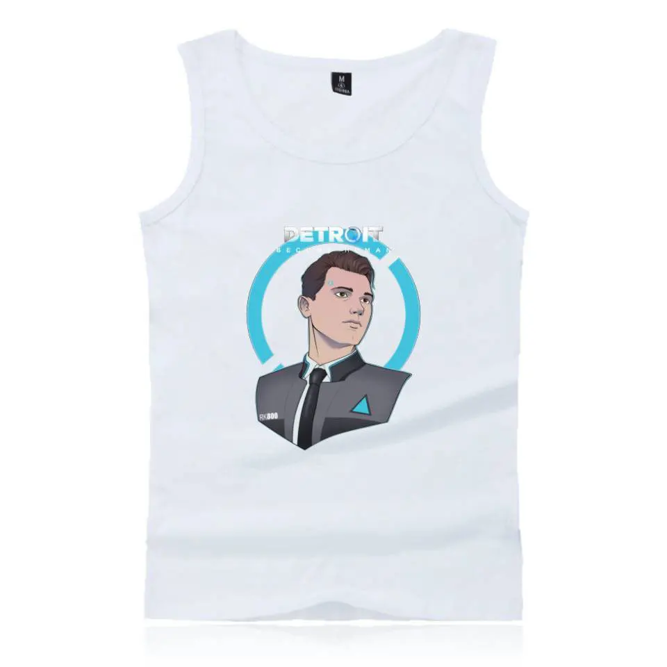 2018 New game detroit become human cosplay Sleeveless summer vest for adult man | Cosplay Costumes